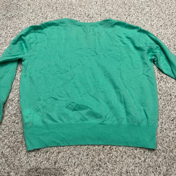 NWT Madewell Cashmere U Neck Pullover Sweater Sz S Bright Lime Quiet Luxury - Picture 4 of 6